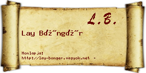 Lay Böngér névjegykártya